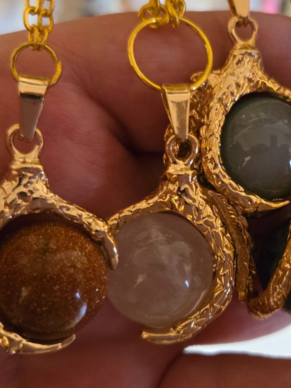 Dragon Claw Necklace on gold plated Chains~ Select one for 14.oo